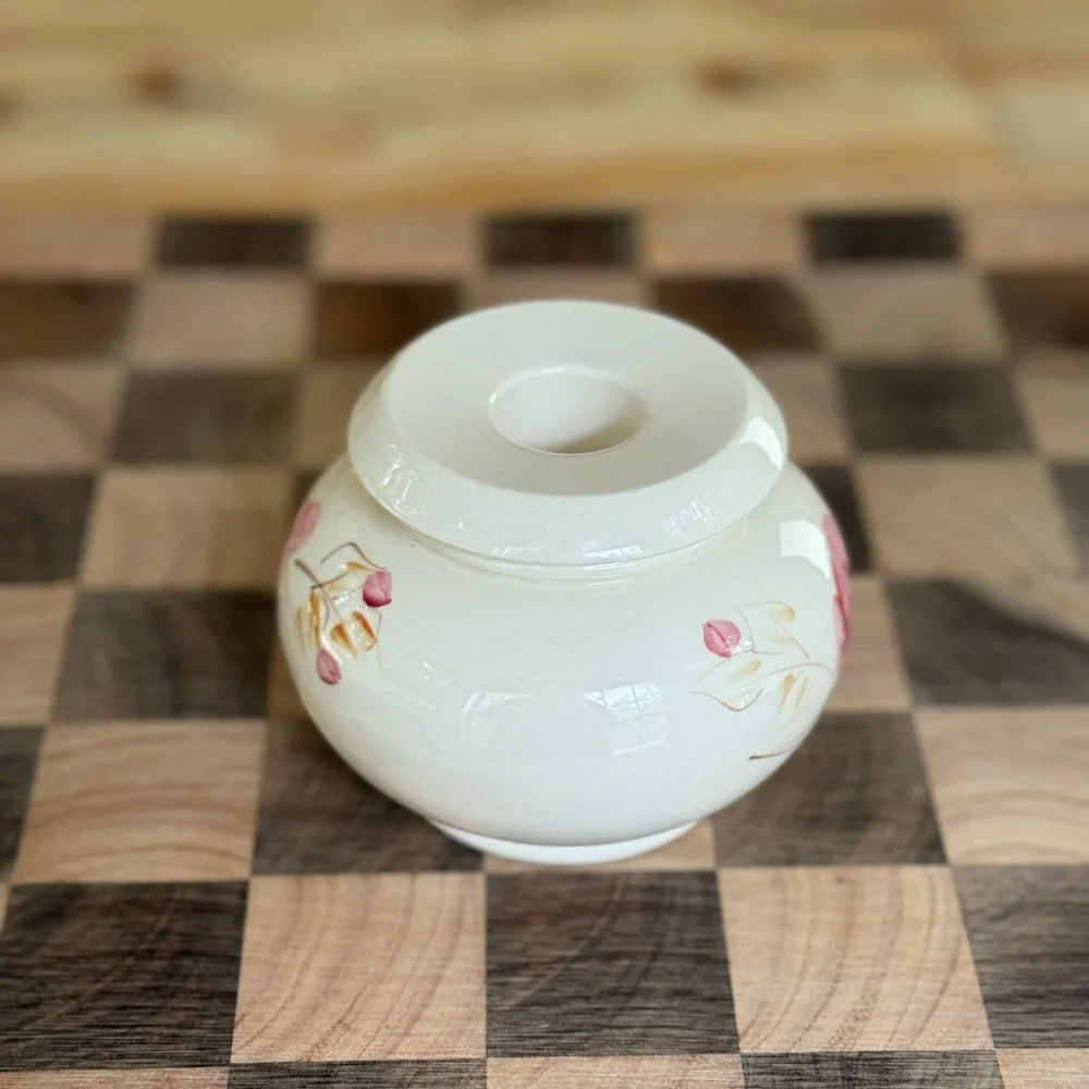 Vintage Floral Hand Painted Ceramic Taper Candle Holder Lasting Products